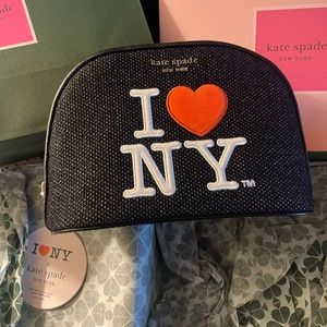 NWT I Love NY x Kate Spade New York Large Dome Cosmetic Case (w/ KS box & bag)